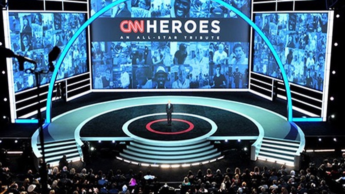 The CNN Heroes stage set during the all-star tribute